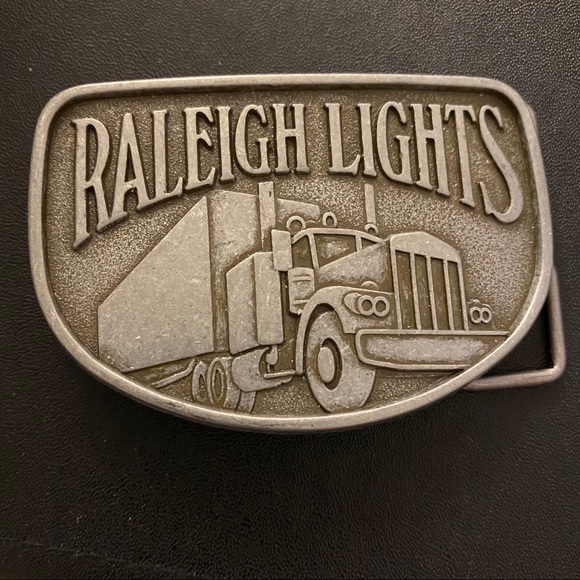 Vintage | Accessories | Raleigh Lights Trucker Big Rig Belt Buckle ...